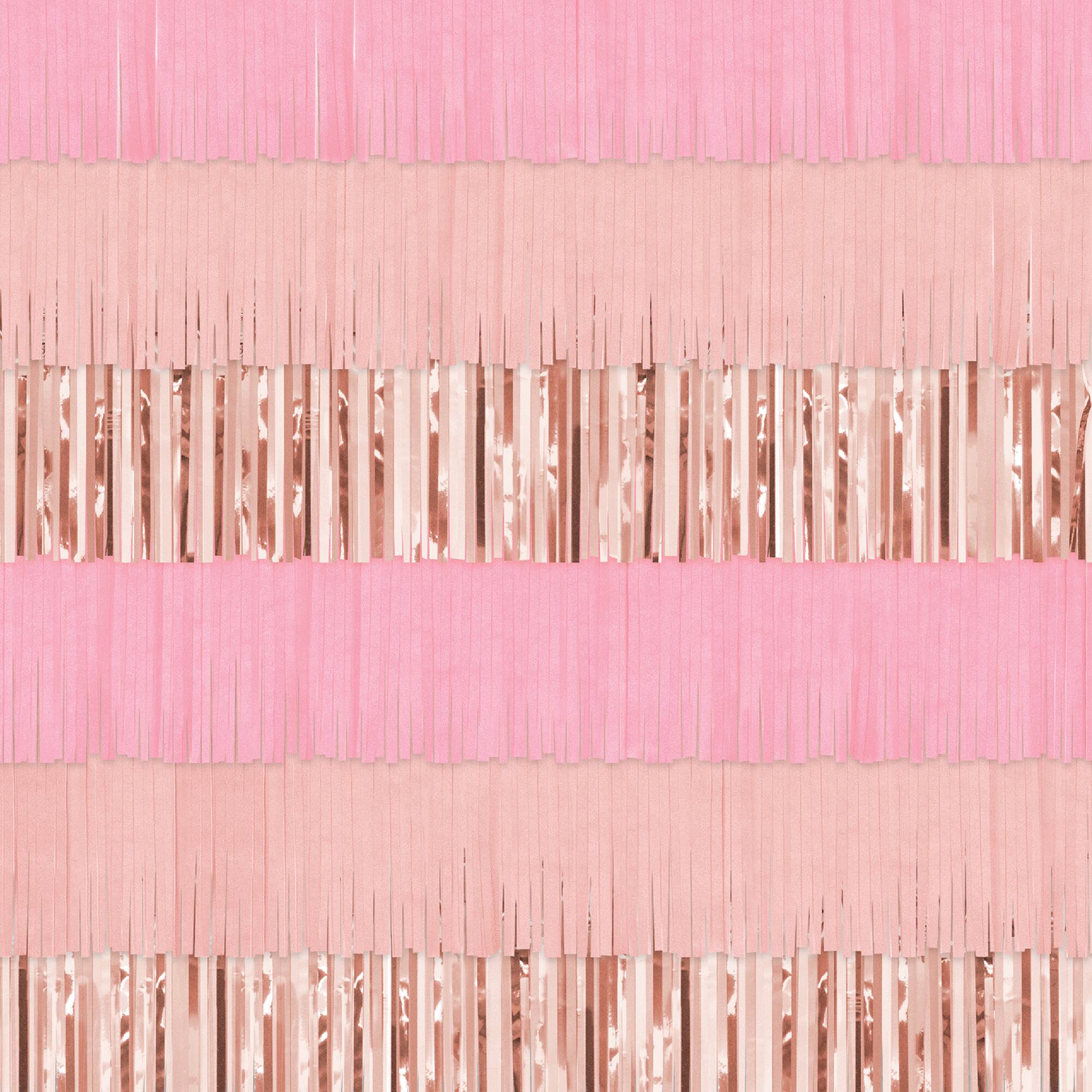 12 Pack: Pink Fringe Backdrop by Celebrate It™